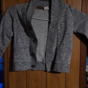 H&M Gray Kids Shawl Collar Button Cardigan